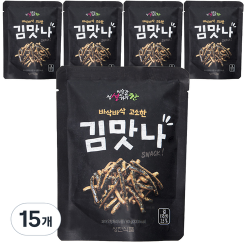 바삭바삭 고소한 김맛나, 15개, 80g