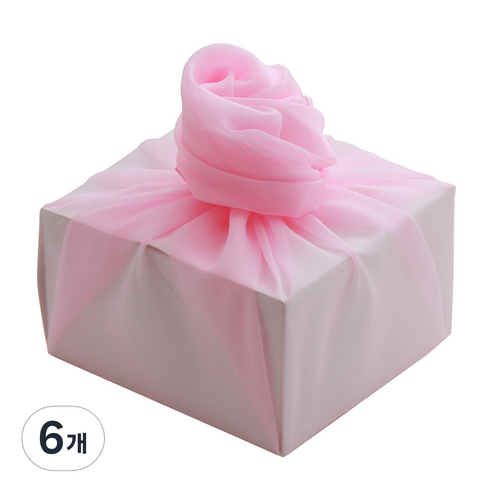 봄91 TS-810 크리스탈 보자기 90 x 90 cm, 연핑크, 6개