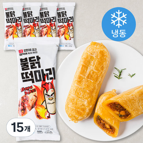 서울마님 불닭 떡마리 (냉동), 100g, 1개입, 15개