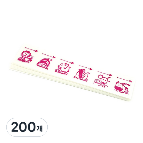 메디페이퍼 디자인 약포지 6포 동물, 분홍, 200개