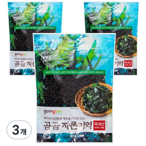 곰곰 자른미역, 240g(80gx3개입), 3개