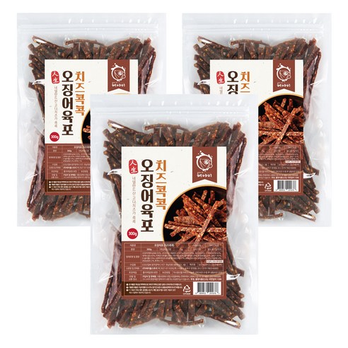 해야미 치즈 콕콕 오징어포, 300g, 3개