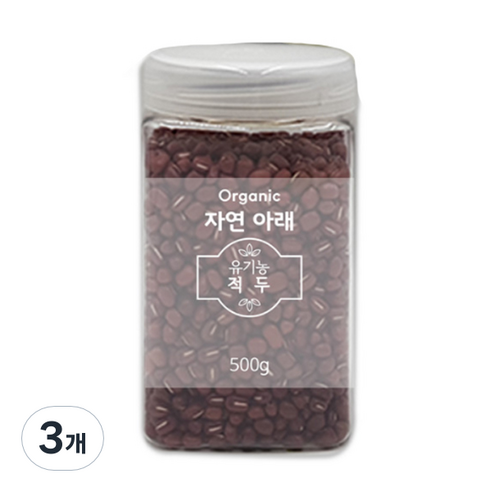 푸른들판 자연아래 유기농 적두, 500g, 3개