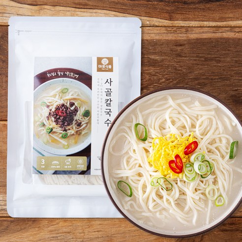 마포식품 사골 칼국수 + 소스 3인분 세트