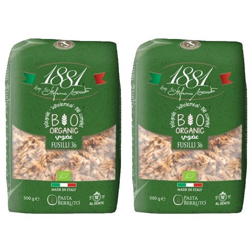 1881 유기농 통밀 푸실리, 500g, 2개