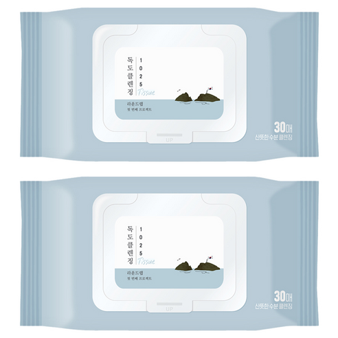 라운드랩 1025 독도 클렌징 티슈, 30매입, 2개