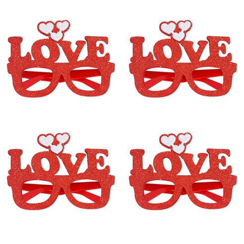 알로데 사랑이 가득한 파티안경, TYPE01LOVE, 4개