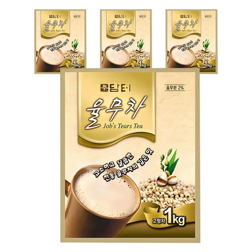 담터 율무차 자판기용, 1kg, 1개입, 4개