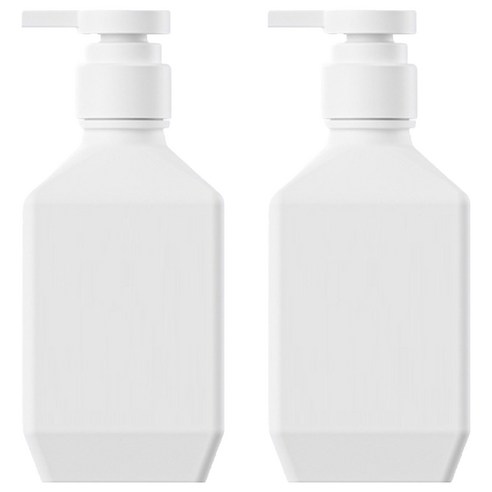 뉴앤룩 폴리 샴푸 바디워시 리필용기 400ml, 화이트, 2개