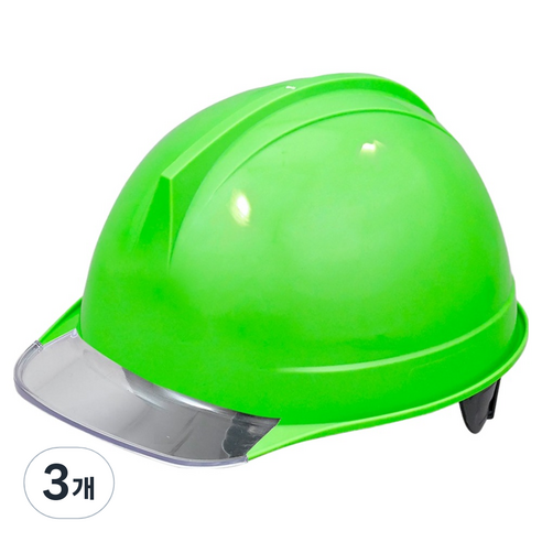 동명 건설현장 공사장 머리보호 투구형 투명창 안전모 그린 DMS-D-3002(AM-831), 3개