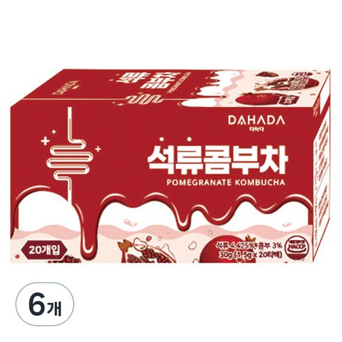 다하다 석류콤부차, 1.5g, 20개입, 6개