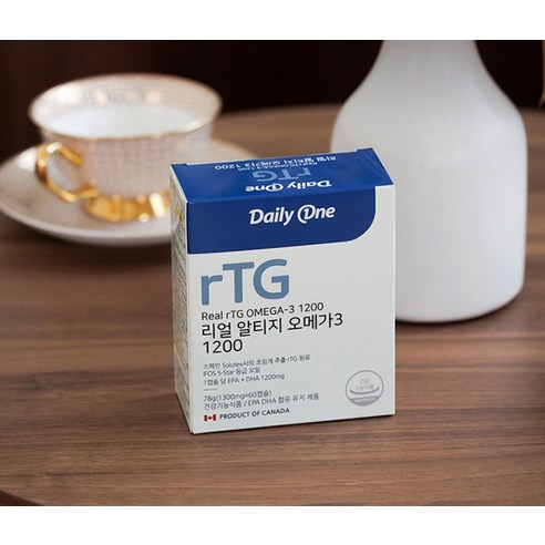 데일리원 리얼 알티지 오메가3 1200, 60정, 78g, 1개
