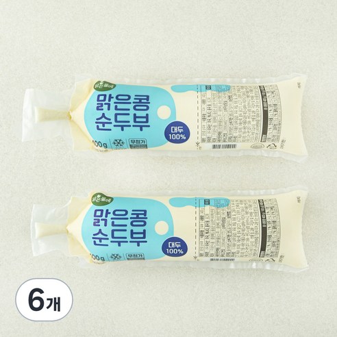 맑은물에 맑은콩 순두부, 400g, 6개