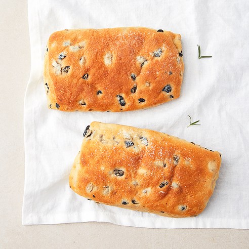 도제식빵 올리브 쌀 치아바타, 130g, 2개입
