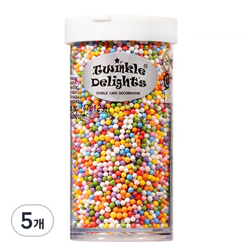 퀄리티스프링클 레인보우 넌패럴 스프링클, 75g, 5개