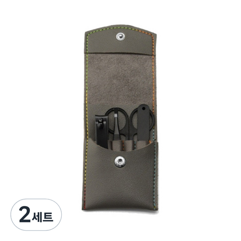 놀자리빙 클린맨 블랙에디션 네일 케어 도구 4종 세트, 그레이, 2세트