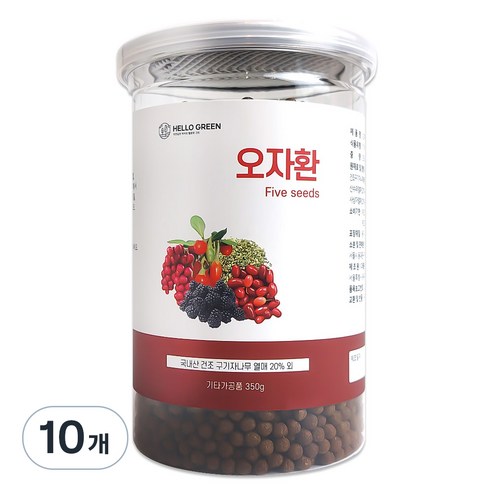 헬로우그린 오자환 통, 350g, 10개