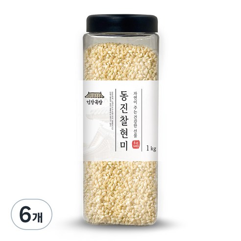 건강곡간 동진 찰현미, 1kg, 6개