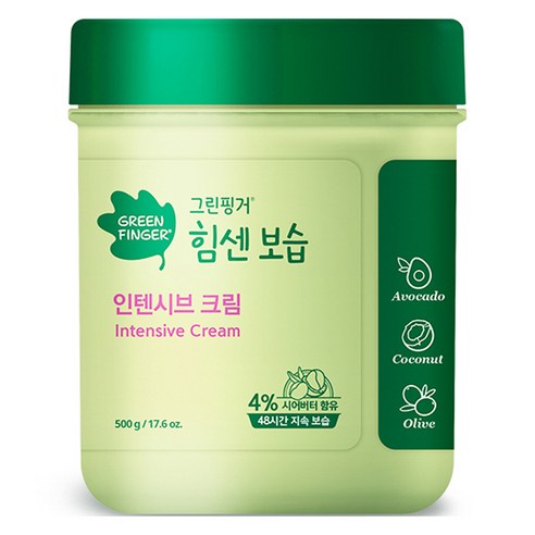 키엘수분크림 그린핑거 힘센 보습 인텐시브 크림 머스크향, 500g, 1개