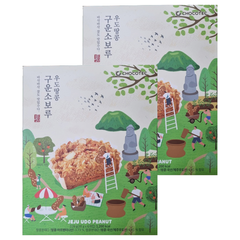제주 구운 소보루 우도땅콩 6p, 2개, 228g