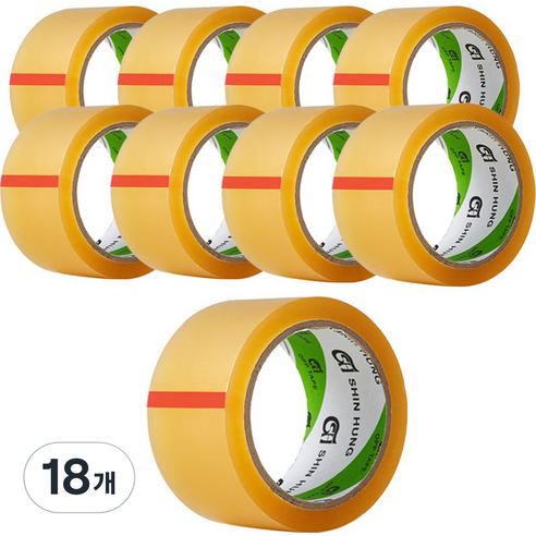 신흥테이프 냉장 냉동용 프리미엄 라바 투명 테이프 50m, 18개