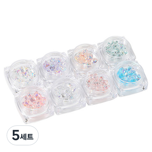퍼니네일 달콤네일 러블리 곰돌이 파츠 세트 KN- P1007, 5세트, 혼합색상