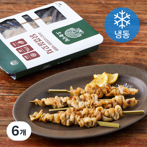오늘식탁 닭껍질꼬치 (냉동), 175g, 6개