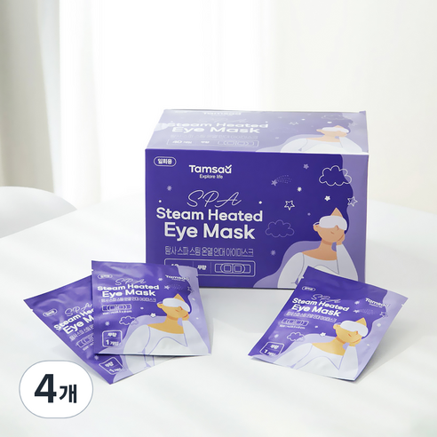 탐사 아이 스파 온열 안대 스팀 아이마스크 눈 찜질팩 무향, 4개, 40개입