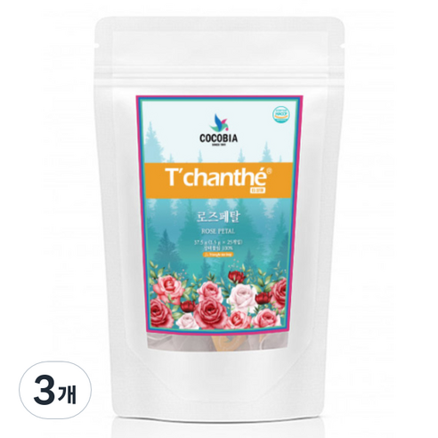 티샹떼 허브 로즈페탈 삼각티백, 1.5g, 25개입, 3개