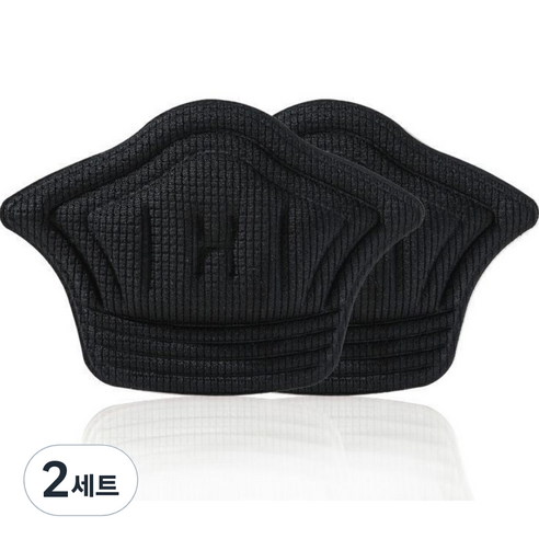 리프 두꺼움 뒷꿈치 패드 블랙 2p 세트, 2세트