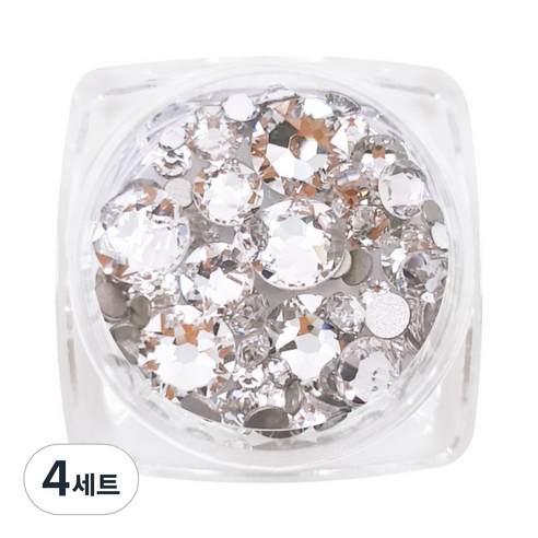 스와로브스키 네일 풀스톤 52p 세트 ss3-ss30, 크리스탈, 4세트