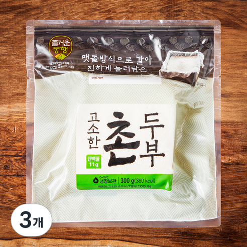 즐거운동행 고소한 촌두부, 300g, 3개
