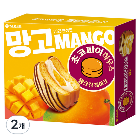 오리온 초코파이하우스 망고 12p, 2개, 384g