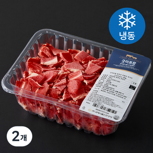 굿미트찹 호주산 우양지 국거리용 3 x 2 x 0.3 cm (냉동), 700g, 2개