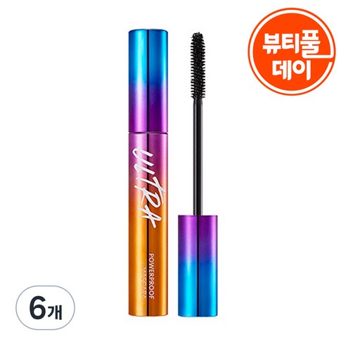미샤 울트라 파워프루프 마스카라 8g, 컬 업 볼륨, 6개
