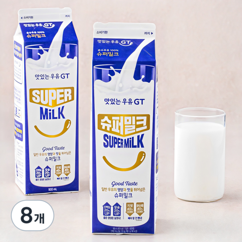 남양유업 맛있는우유GT 슈퍼밀크, 900ml, 8개