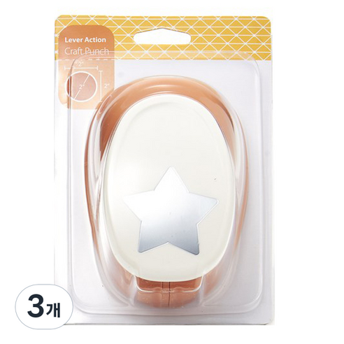 포코스 모양펀치 R-50 50mm, 3개, 1번 별