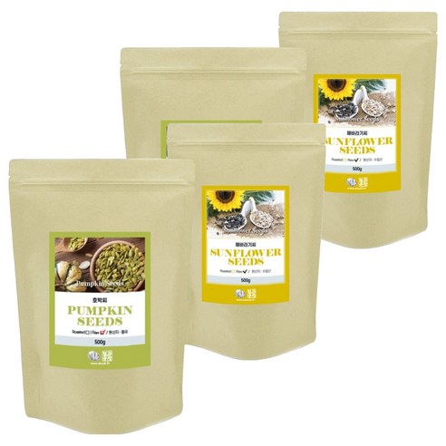 견과공장 호박씨 + 해바라기씨 세트, 500g, 2세트