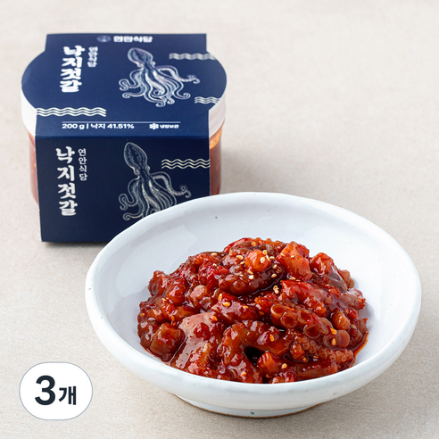 연안식당 낙지 젓갈, 200g, 3개