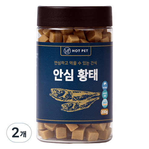 핫펫 강아지 안심 져키, 황태, 200g, 2개