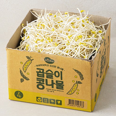 맑은물에 곱슬이 콩나물, 1박스, 2kg 
채소