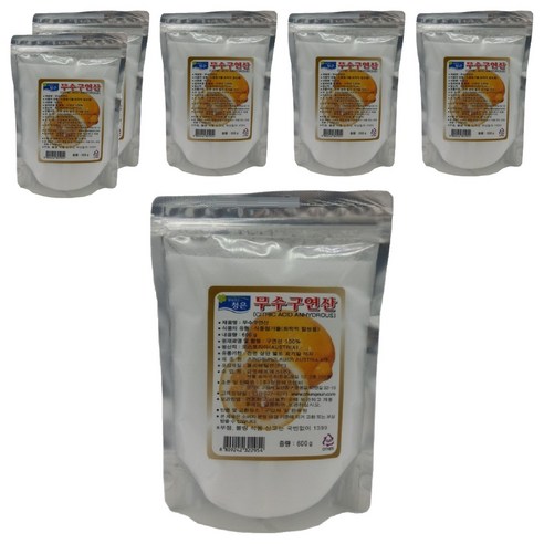 청은 무수구연산, 600g, 6개