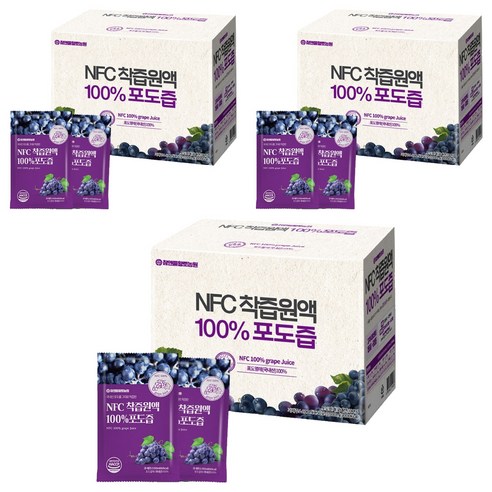 참앤들황토농원 국내산 NFC 착즙원액 포도즙, 100ml, 150개