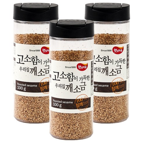 햇님마을 깨소금, 100g, 3개