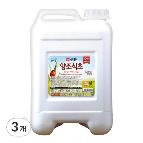 샘표 합성향 없는 양조식초, 15L, 3개