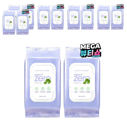 바닐라코 클린 잇 제로 시카 히알루론 클렌징 티슈, 80개입, 12개