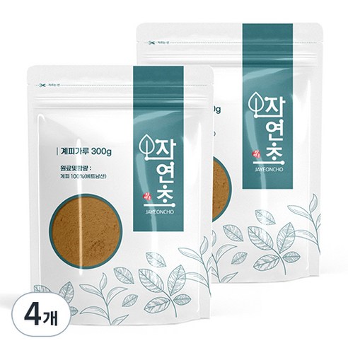 자연초 계피가루, 300g, 4개