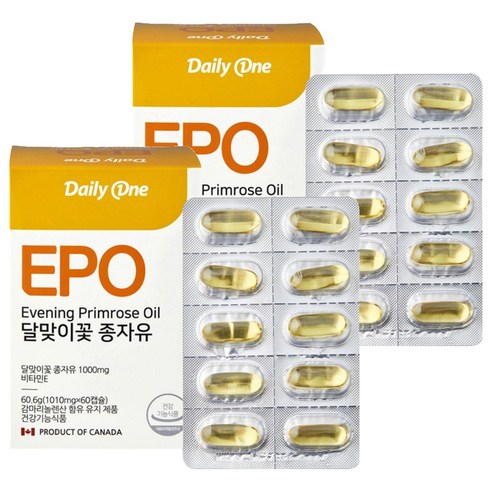 데일리원 달맞이꽃 종자유 감마리놀렌산, 2개, 60.6g