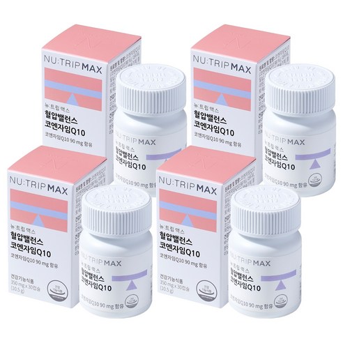 뉴트립 혈압밸런스 코엔자임Q10 350 mg, 30정, 4개