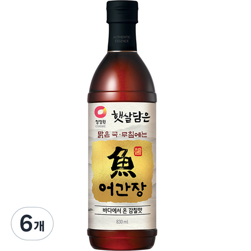 청정원 어간장, 6개, 830ml
